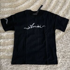 Amiri Cigarette Smoke Logo Black T-Shirt Mens Size Large